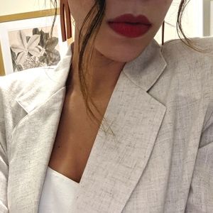 Cream linen blazer